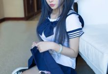 双马尾cosplay可爱学生妹-亿套图