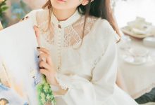 气质美女蕾丝白裙清新写真图片-亿套图