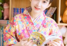 丸子头美女清新元气和服写真图片-亿套图