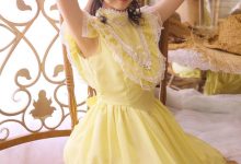 黄裙美女温婉秀丽清纯写真图片-亿套图