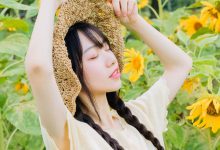 麻花辫美女清新文艺户外写真图片-亿套图