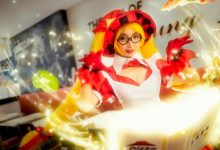 爆乳萝莉cos王者荣耀安琪拉喷血福利写真-亿套图