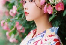 和服美女娇嫩可人户外写真图片-亿套图