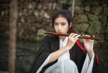 冷艳古风美女雨中清冷写真图片-亿套图