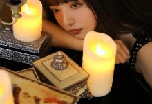 圆脸美女暗黑系美女艺术照片-亿套图
