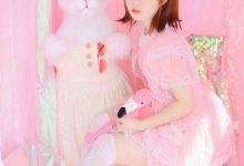 粉色蕾丝美女唯美艺术美女性感写真-亿套图