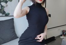 Coser小姐姐白银81黑色包臀裙-亿套图