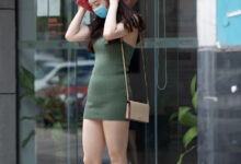 都市丽人绿裙美女油亮丝袜【338P/5.67G】-亿套图