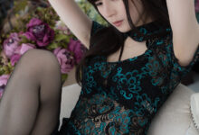 近卫丸子头 NO.003 – 旗袍蓝 [60P47M]-亿套图