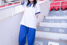 [BoBoSocks袜啵啵]NO.002 稚予-校服、贝壳头、白棉袜、裸足[13P+1V／2.99GB]-亿套图