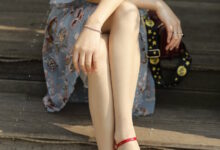 奈丝写真 NO.070 一字扣尖头红色单鞋–小敏 [35P+120M]-亿套图