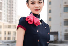 SIW斯文传媒 015 春夏东航短袖工装带丝巾腰带 - 嘉慧 [61P-154M]-亿套图