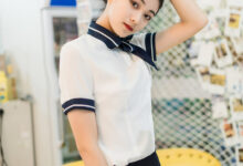 SIW斯文传媒 029 春夏空乘白衫蓝裙制服套装 - 嘉慧 [61P-195M]-亿套图