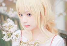 花柒hana NO.020 — 宫园熏粉裙 [9P-87M]-亿套图