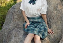 初夏女神 NO.019 念念 墨绿色JK搭配三叶草贝壳头鞋期[155P+1V／4.84GB]-亿套图