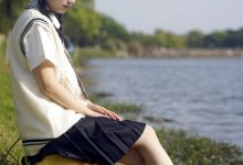 初夏女神 NO.039 念念 春秋JK套搭配三叶草贝壳头鞋[115P+1V／4.92GB]-亿套图