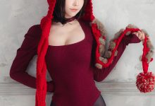 Ely_eee(ElyEE子) - 红色 KNITTING [52P-110MB]-亿套图