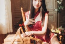源纱希喵喵喵 - NO.002 晨风 红色内衣[12P]-亿套图