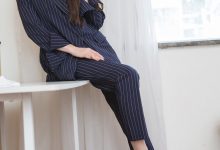 Sia不吃鱼 - 条纹职业装 [128P-1.26GB]-亿套图