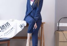 [BoBoSocks袜啵啵]NO.509 稚予-高跟鞋、短肉丝、黑色美甲、银行制服、半脱袜子[150P+1V／5.51GB]-亿套图