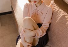 雪晴Astar-粉藏青通勤长裙OL[72P+1V-1.33G]-亿套图