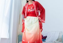 物恋传媒 NO.2386 岚岚-布鞋、短白丝（仅打底）、红色船袜（叠穿）、汉服、模仿舞步，脚玩伞柄剧情[179P-1V-5.8G]-亿套图
