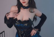 雪晴Astra – 蓝色蕾丝短裙[53P+1V-1.19G]-亿套图
