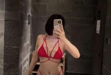 微密圈  #Tina很妖孽呀_红色比基尼 [10P-46MB]-亿套图