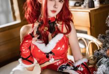 仙女月-红色圣诞兔[32P-839MB]-亿套图