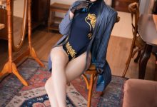 Money冷冷 –  蔚蓝档案-妃咲旗袍[63P-825.7M]-亿套图