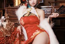 阿雪雪 – NO.050 碧蓝航线 柴郡新年旗袍[91P-2.27G]-亿套图