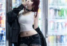 纸悦Etsu_ko – NO.046 在超市后门吸烟的二人 田山小姐-亿套图