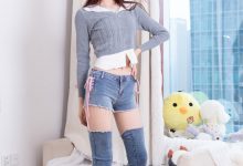 物恋传媒 No.2711 苹果-帆布鞋、纯白棉袜、裸足、分体牛仔裤 [150P1V-3.41GB]-亿套图