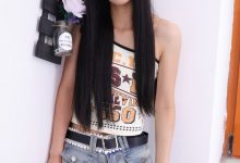 甜予摄影 No.258 婉婉-帆布鞋、白棉袜、裸足-亿套图
