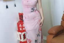 丝韵摄影 NO.3357 布丁 藏蓝色无袖深V-领上衣-亿套图