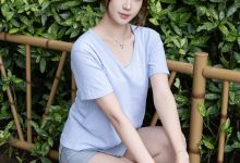 甜予摄影 No.259 小俏-运动鞋、淡黄色棉袜、裸足-亿套图
