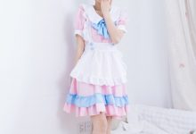 物恋传媒 No.2802 菜菜-平底鞋、白棉袜、裸足、女仆装-亿套图