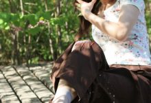 [王朝贵足]0074 外景套图 宣萱灰色水晶短丝游园仕女系列A-亿套图