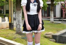 爱月下 NO.791 兔兔【林间甜妹】林间清风光影里，JK少女尽显元气娇俏-亿套图